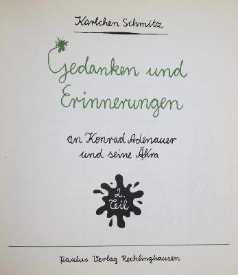 Bild Nr.1: 137-1743 Schmitz,K. (d.i. H.J.Gerboth).: (Deutschland, Adenauer)