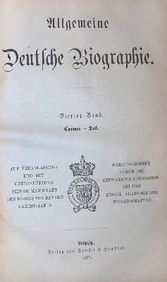 Bild Nr.1: 137-1744 Allgemeine Deutsche Biographie.: (Deutschland)
