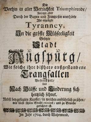 Bild Nr.1: 137-1752 Wahrmund (Pseud.).: (Deutschland, Augsburg)
