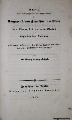 Bild Nr.1: 137-1810 Kriegk,G.L.: (Deutschland, Frankfurt/Main)