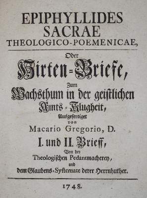 Bild Nr.1: 137-184 Spangenberg,A.G.: (Herrnhuter)