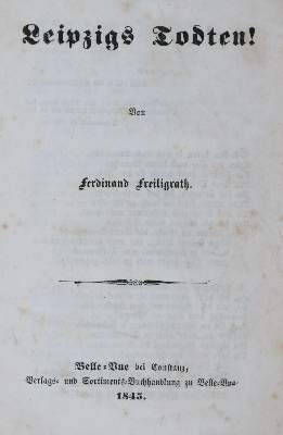 Bild Nr.1: 137-1859 Freiligrath,F.: (Deutschland, Revolution 1848/49 - Vormärz - Politik)