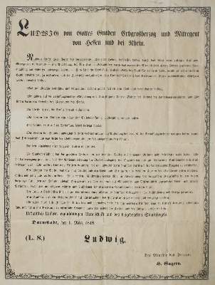 Bild Nr.1: 137-1862 Proklamation: (Deutschland, Revolution 1848/49 - Vormärz - Politik)