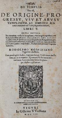 Bild Nr.1: 137-191 Hospinianus,R. (d.i. R.Wirth).: (Alte Drucke, Handschriften und Theologie)