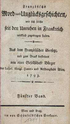Bild Nr.1: 137-1916 Französische Mord- und Unglücksgeschichten,: (Frankreich, Revolution)
