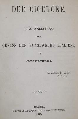 Bild Nr.1: 137-1922 Burckhardt,J.: (Italien)