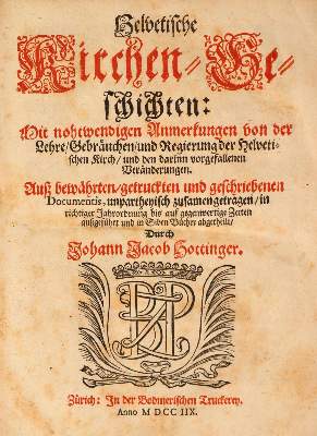 Bild Nr.1: 137-1987 Hottinger,J.J.: (Schweiz)