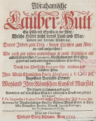Bild Nr.1: 137-2 Abraham a Santa Clara (d.i. U.Megerle).: (Alte Drucke, Handschriften und Theologie)