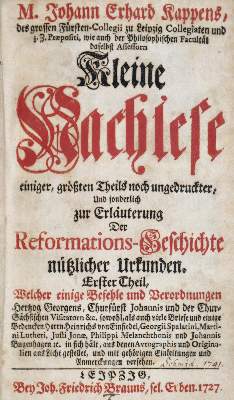 Bild Nr.1: 137-205 Kapp,J.E.: (Alte Drucke, Handschriften und Theologie)