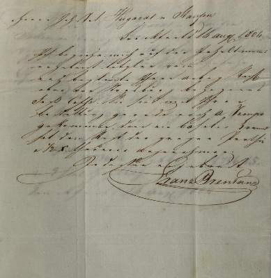 Bild Nr.2: 137-2117 Brentano, Franz Domincus,: (Autographen)