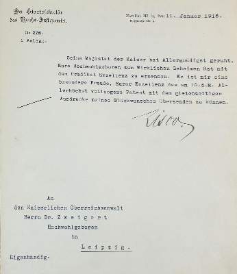 Bild Nr.3: 137-2167 Wilhelm II.: (Autographen)
