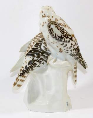 Bild Nr.2: 137-2369 Edelfalkenpaar, Meissen.: (Porzellan u. Keramik, Meissen)