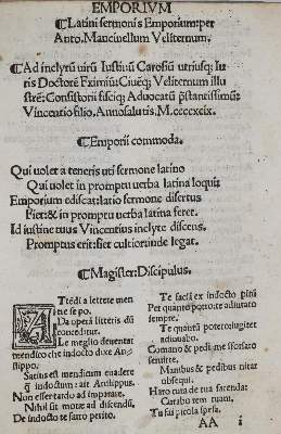 Bild Nr.1: 137-244 Mancinelli,A.: (Alte Drucke, Handschriften und Theologie)
