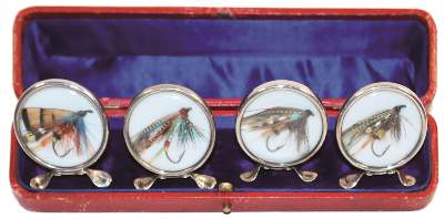Bild Nr.1: 137-2450 Fly Fishing Menue Kartenhalter.: (Silber)