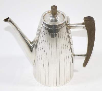Bild Nr.2: 137-2458 Mokkakanne des Art Déco.: (Silber)
