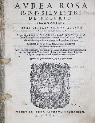 Bild Nr.1: 137-249 (Mazzolini) de Prierio,S.: (Alte Drucke, Handschriften und Theologie)