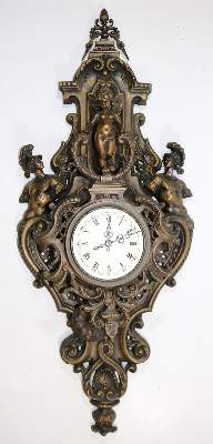 Bild Nr.1: 137-2528 Kartelluhr Bronze: (Uhren)