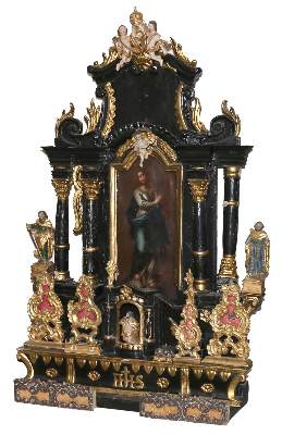 Bild Nr.1: 137-2548 Barocker Hausaltar.: (Volkskunst, Religiöse Volkskunst)