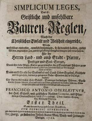 Bild Nr.2: 137-259 Oberleitner,F.A.: (Alte Drucke, Handschriften und Theologie)