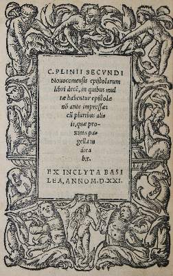 Bild Nr.2: 137-273 Plinius,C.Sec.: (Alte Drucke, Handschriften und Theologie)