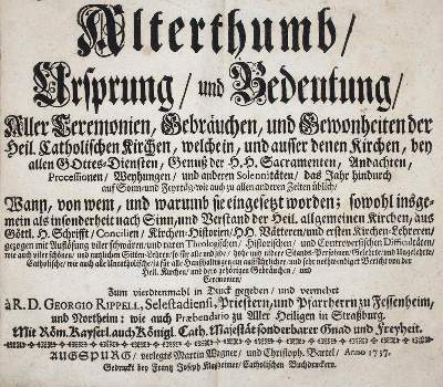 Bild Nr.1: 137-284 Rippel,A.G.: (Alte Drucke, Handschriften und Theologie)