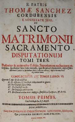 Bild Nr.1: 137-294 Sanchez,T.: (Alte Drucke, Handschriften und Theologie)
