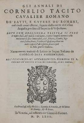 Bild Nr.1: 137-320 Tacitus,C: (Alte Drucke, Handschriften und Theologie)