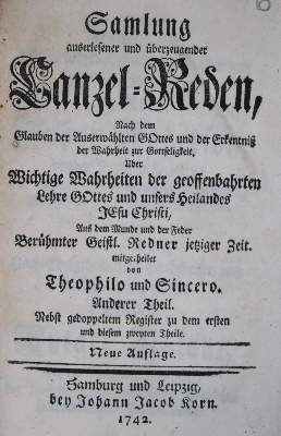 Bild Nr.1: 137-324 Theophilus u. Sincerus (d.i. P.Kohl).: (Alte Drucke, Handschriften und Theologie)