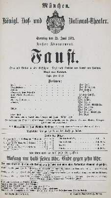 Bild Nr.1: 137-368 Theaterzettel: (Film - Theater - Tanz, München)