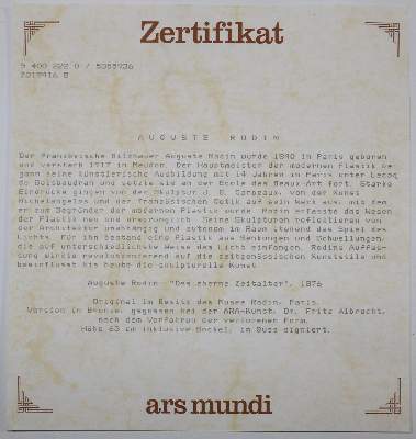 Bild Nr.2: 137-3999 Rodin, Auguste.: (Künstlergraphik, Skulpturen - Plastiken)