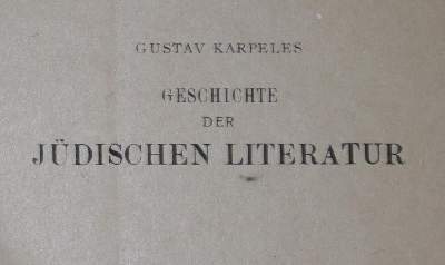 Bild Nr.2: 137-403 Karpeles,G.: (Judaica)
