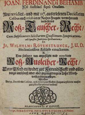 Bild Nr.1: 137-409 Behamb,J.F.: (Juridica und Kriminologie)