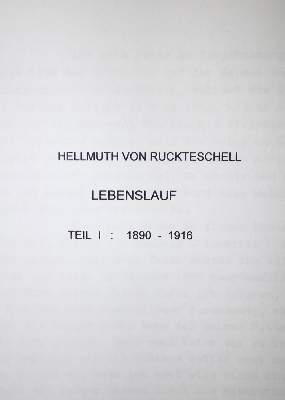 Bild Nr.1: 137-453 Ruckteschell, Hellmuth von,: (Militaria, Autographen)