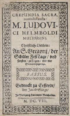 Bild Nr.1: 137-499 Helmbold,L. u. J.a Burck.: (Musik)