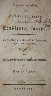 Bild Nr.1: 137-577 Friedel,L.B.A.: (Küche und Haushalt, Bäckerei und Konditorei)