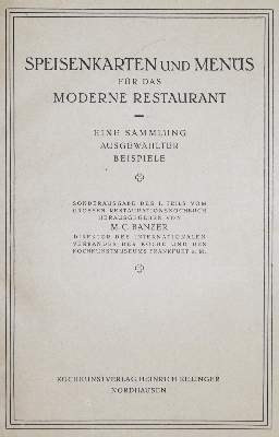 Bild Nr.1: 137-585 Malortie,E.v.: (Küche und Haushalt, Gaststätten-Hotellerie)
