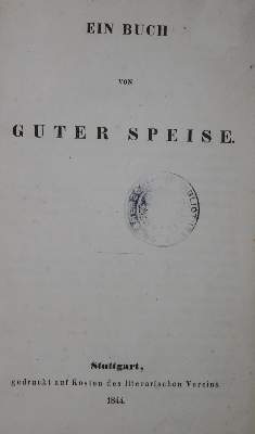 Bild Nr.1: 137-616 Buch von guter Speise, Ein.: (Küche und Haushalt, Kochbücher)