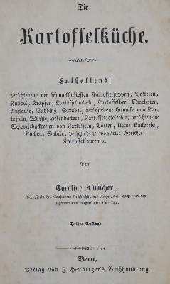 Bild Nr.3: 137-634 Kümicher,C.: (Küche und Haushalt, Kochbücher, Kartoffelküche)