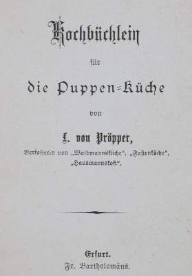 Bild Nr.3: 137-650 Puppenkochbücher.: (Küche und Haushalt, Kochbücher)