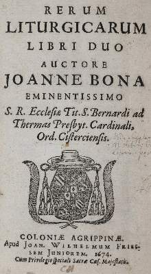 Bild Nr.1: 137-66 Bona,G.: (Alte Drucke, Handschriften und Theologie)