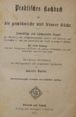 Bild Nr.1: 137-662 Sammlung: (Küche und Haushalt, Kochbücher)