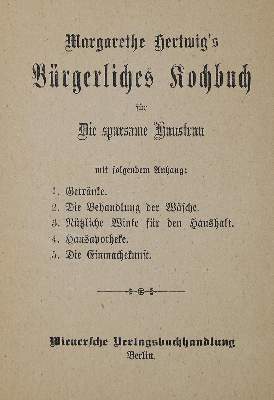Bild Nr.1: 137-665 Sammlung: (Küche und Haushalt, Kochbücher)