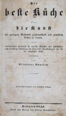 Bild Nr.1: 137-671 Emmerich,E.: (Küche und Haushalt, Kochbücher, Schwaben)