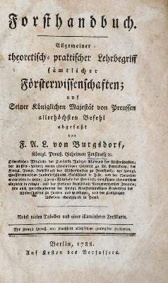 Bild Nr.1: 137-679 Burgsdorf,F.A.L.v.: (Land- und Forstwirtschaft, Forstwirtschaft)