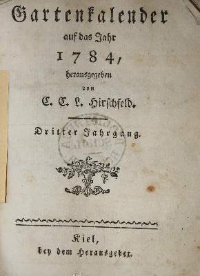 Bild Nr.1: 137-681 Hirschfeld,C.C.L. (Hrsg.).: (Land- und Forstwirtschaft, Garten)