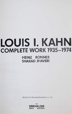 Bild Nr.3: 137-703 Ronner,H. u. S.Jhaveri.: (Architektur, Kahn)
