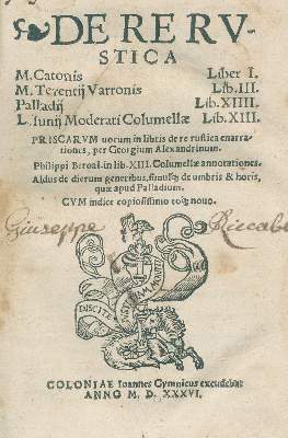 Bild Nr.1: 137-77 Cato (Censorinus),M. (Porcius).: (Alte Drucke, Handschriften und Theologie)