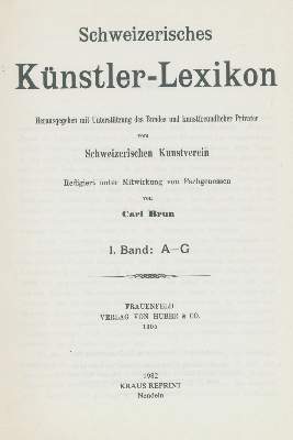 Bild Nr.1: 137-775 Brun,C.: (Schweiz)