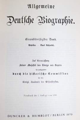 Bild Nr.1: 137-789 Allgemeine deutsche Biographie.: (Bibliographie und Buchwesen)