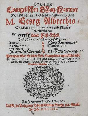 Bild Nr.1: 137-8 Albrecht,G.: (Alte Drucke, Handschriften und Theologie)